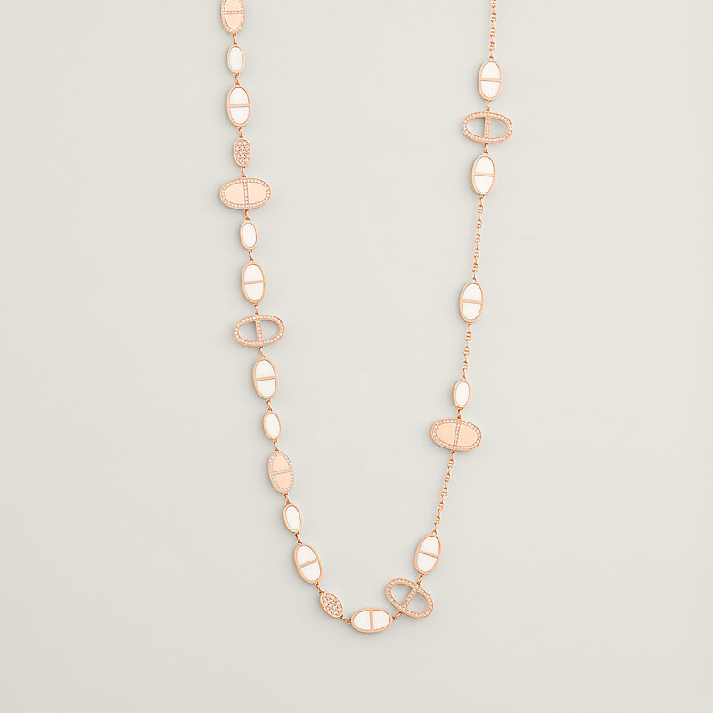 Chaine d'ancre Verso necklace - Rose gold | Hermès USA